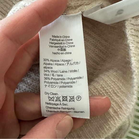 J. Crew Oatmeal Tan Alpaca Knit Cropped Cardigan - Picture 4 of 4